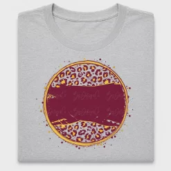 Maroon and Yellow Leopard Circle DTF Transfer