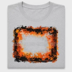 Distressed Orange Grunge Frame DTF Transfer