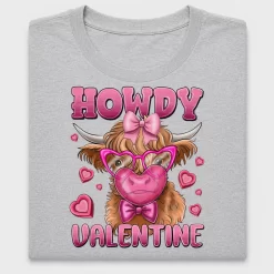 Howdy Valentine Highland Cow DTF Transfer