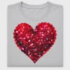 Glitter Heart DTF Transfer