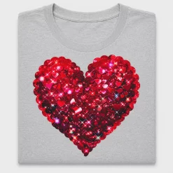 Glitter Heart DTF Transfer