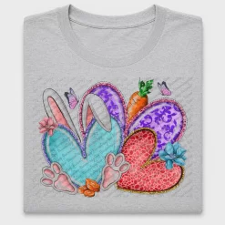 Easter Bunny Heart DTF Transfer