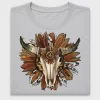 Boho Cow Skull Sunflower DTF Transfer