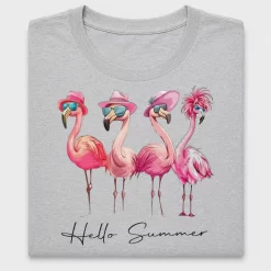 Hello Summer Flamingo DTF Transfer