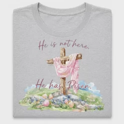 He is Risen Easter Cross DTF Transfer