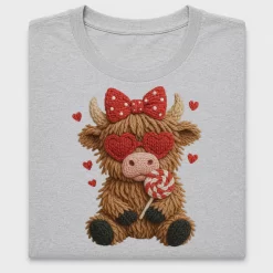 Cute Highland Cow Valentine DTF Transfer