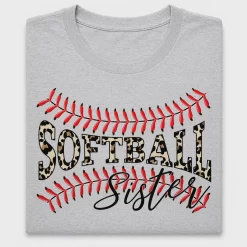 Softball Sister Leopard DTF Transfer