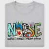 Nurse Coffee Scrubs Rubber Gloves DTF Transfer