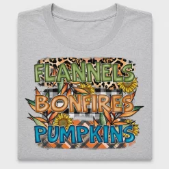 Fall Flannels Bonfires Pumpkins DTF Transfer