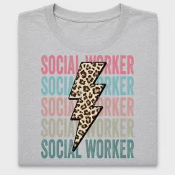 Social Worker Lightning Bolt DTF Transfer
