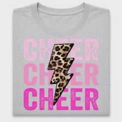 Cheer Cheetah Lightning Bolt DTF Transfer