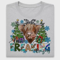 I Am Freaking Freezing Highland Cow DTF Transfer