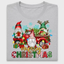 Festive Gnome Truck Merry Christmas DTF Transfer