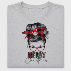 Christmas Messy Bun DTF Transfer