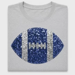 Sequin Football DTF Transfer
