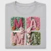 Mama Christmas Faux Embroidery DTF Transfer