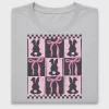 Retro Bunny Checkerboard DTF Transfer