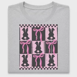 Retro Bunny Checkerboard DTF Transfer