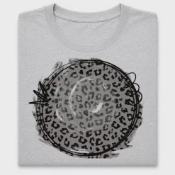 Gray Leopard Circle DTF Transfer