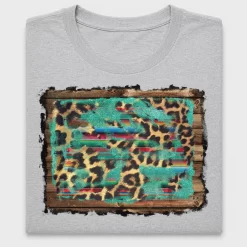 Western Leopard Turquoise DTF Transfer