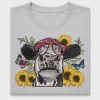 Highland Cow Sunflower DTF Transfer