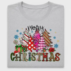 Merry Christmas Festive Trees DTF Transfer