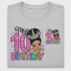 Black Girl Unicorn 10th Birthday DTF Transfer