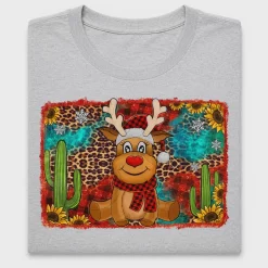 Western Christmas Reindeer DTF Transfer