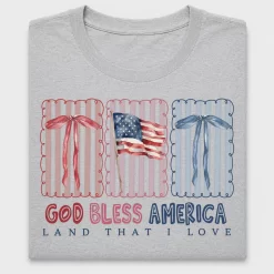 God Bless America Patriotic DTF Transfer