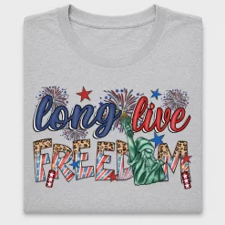 Patriotic Long Live Freedom DTF Transfer