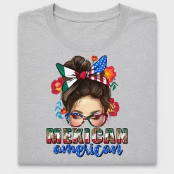 Mexican American Messy Bun DTF Transfer