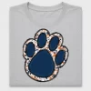 Blue Orange Paw Print DTF Transfer