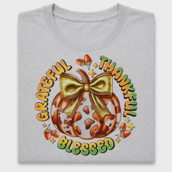 Grateful Thankful Blessed Pumpkin DTF Transfer