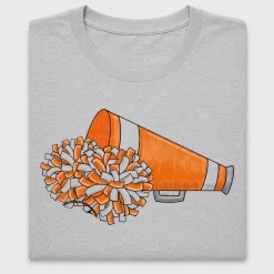 Orange Cheerleader Megaphone DTF Transfer