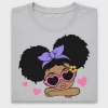 Afro Girl Heart Sunglasses DTF Transfer