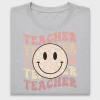 Retro Smiley Teacher DTF Transfer