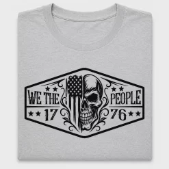 We The People Skull DTF Transfer
