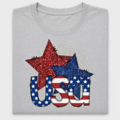 Patriotic USA Glitter DTF Transfer