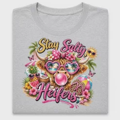 Stay Salty Heifers Highland Cow DTF Transfer