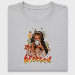Blessed Afro Woman Autumn DTF Transfer