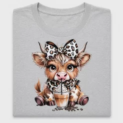 Leopard Coffee Cow DTF Transfer