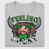 Feeling Lucky Highland Cow DTF Transfer