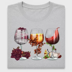 Wine Glasses Holiday DTF Transfer