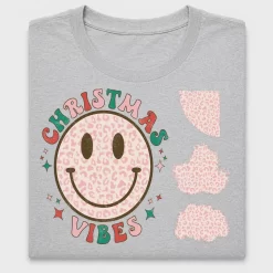 Retro Smiley Christmas Vibes DTF Transfer