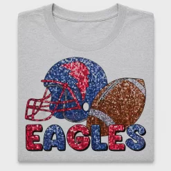 Sequin Eagles Football DTF Transfer
