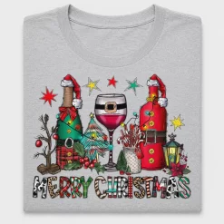Retro Christmas Wine DTF Transfer