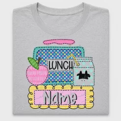 Colorful Lunchbox Name Personalized DTF Transfer