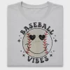 Baseball Smiley Face DTF Transfer