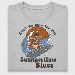 Retro Summertime Blues Skeleton DTF Transfer