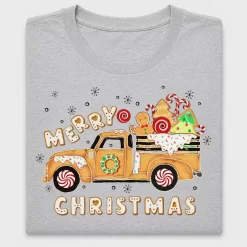 Gingerbread Truck Merry Christmas DTF Transfer
